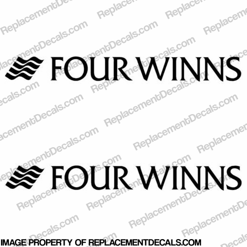 Four Winns Boat Logo Decals (Set of 2) - Any Color - Style 2 INCR10Aug2021