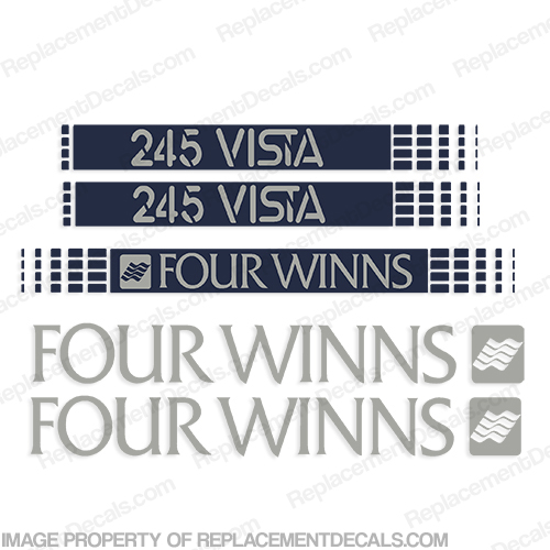 Four Winns 245 Vista Cruiser Boat Decal Package fourwinns, four, winns, vista, 245,INCR10Aug2021