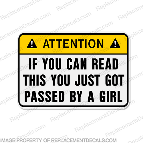 Funny Label Decal - ...by a Girl! INCR10Aug2021