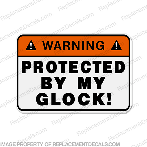 Funny Label Decal - Protected by... INCR10Aug2021