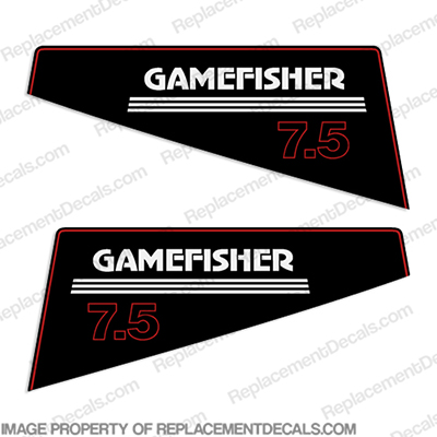 Gamefisher 7.5hp Outboard Decal Kit 7.5 hp, INCR10Aug2021