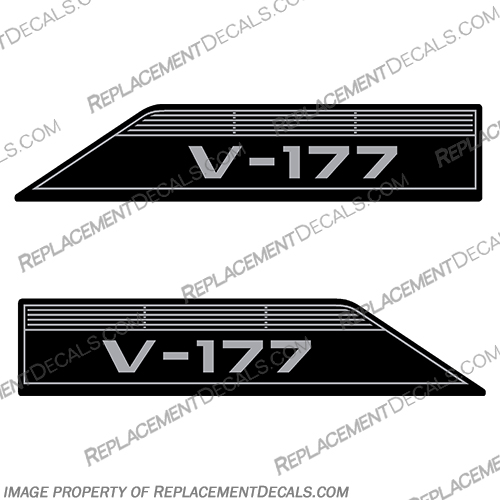 Glastron V-177 Boat Decals (Set of 2) - 1973 and up 177, v177, v-177, v 177, t177, glasstron, glastron, futura, 1973, 1973 and up, aqua, lift, 