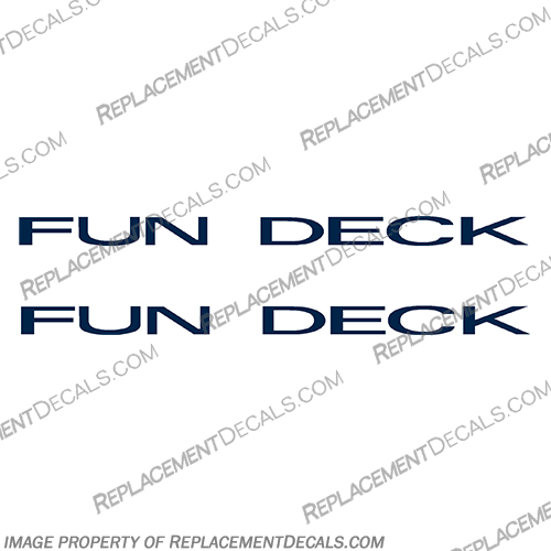 Fun Deck By Godfrey Marine Pontoon Boat Decals - SET OF 2 - Any Color!   by godfrey, INCR10Aug2021, godfrey, marine, boats, fun, deck, boat, decal, set, of, two, decals, for, hurricane, 
