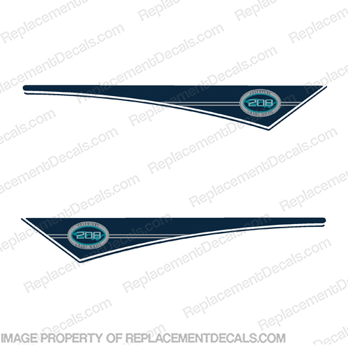Grady White Adventure 208 Side Pennant Decals for newer model 208 2000 and up models grady, white, gradywhite, pennant, pennent, 208, adventure, 2000, 2001, 2002, 2003, 2004, 2005, 2006, 2007, 2008, 2009, 2010, 2011, 2013, 2014, 2015, 2016, capacity, regulation, plate, decal, sticker, hp, outboard motor, tiller, engine, decal, sticker, kit, set, INCR10Aug2021