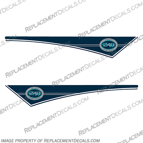 Grady White Voyager 248 Pendant Decals for 2000 and up boats (1998 and earlier models are available in a separate listing) grady, white, voyager, 248, gradywhite, 