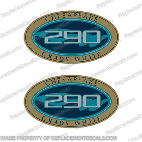 Grady White Chesapeake 290 Logo Decals (Set of 2)  INCR10Aug2021