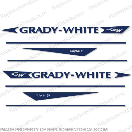 Grady White Dolphin 25 Decal Kit Gradywhite, 25, 25, twenty five, dolphin, INCR10Aug2021