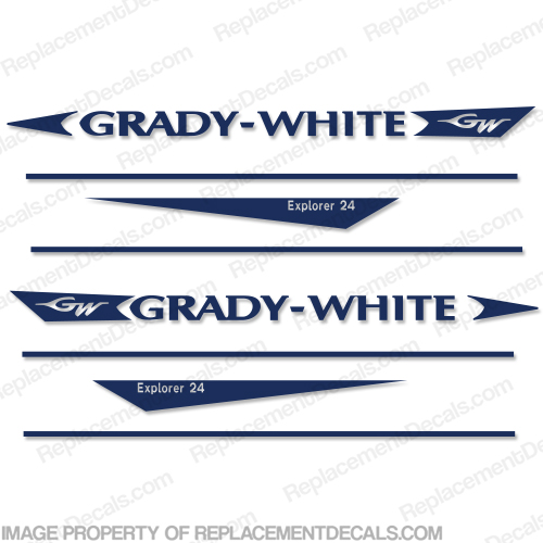 Grady White Explorer 24 Decal Kit  Gradywhite, 246, 24, twenty four,INCR10Aug2021