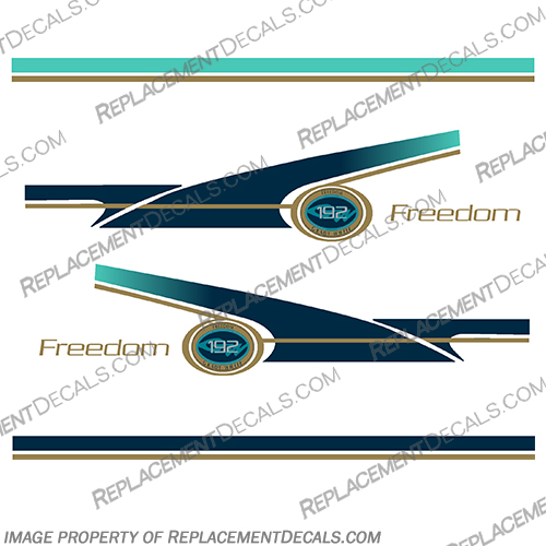 Grady White Boats Freedom 192 Style Side Stripes Decals - Gold grady,white, gradywhite, grady white, boat, boats, Tournament, style, side, stripe, stripes, decal, decals, gold, 192