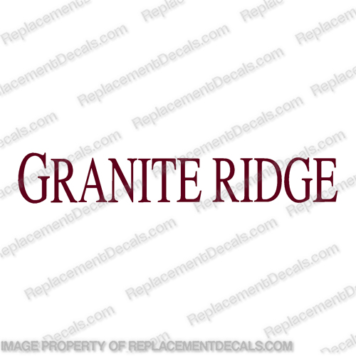 Jayco "Granite Ridge" RV Decal - Any Color!  granite, ridge, by, jayco, front, camper, rv, decal