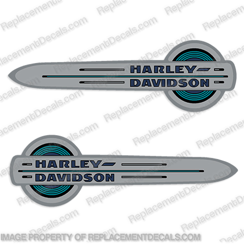 Harley-Davidson Fuel Tank Decals (Set of 2) - 13551-02 Speedball Blue harley, harley davidson, harleydavidson, speed, ball, speed ball, 13551-02, 13551, speedball