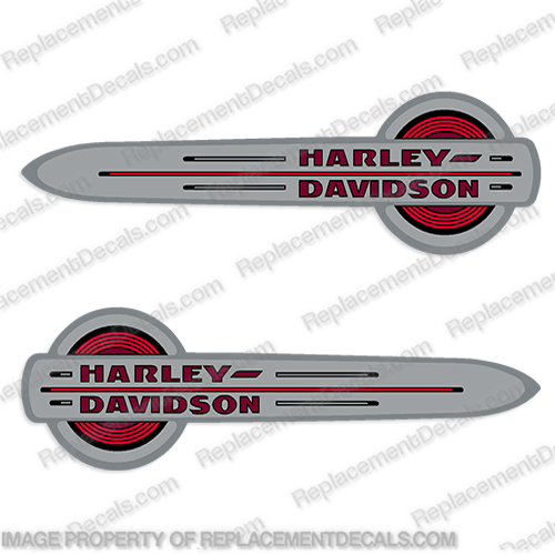 Harley-Davidson Fuel Tank Decals (Set of 2) - 13551-02 Speedball Red harley, harley davidson, harleydavidson, speed, ball, speed ball, 13551-02, 13551, speedball