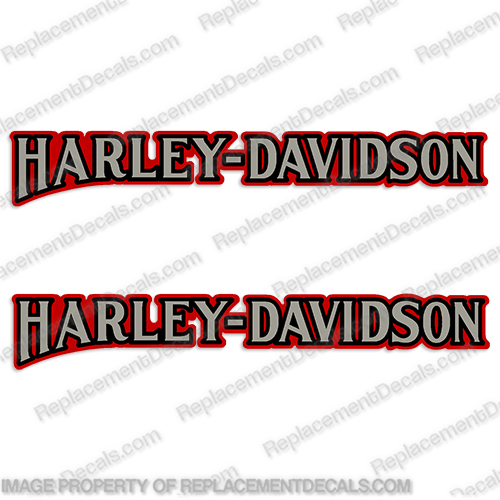 Harley-Davidson Fuel Tank Decal  Style 29 - Metallic Silver Letters - 2002 FLSTSI  Harley-Davidson, fxstc, Decals, Harley, Davidson, Fuel, Tank, Decal, Style 29, 2002, FLSTSI 