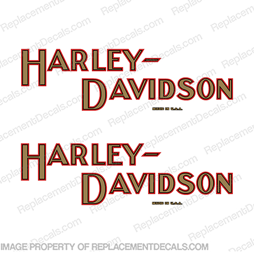 Harley-Davidson 1905-1908 Motorcycle Fuel Tank Decals (Set of 2) Harley, Davidson, Harley Davidson, 1905, 1908, 1200,  road, king, 1970, 1971, 1972, 1973, 1974, 1975, 1976, 1977, 1978, 1979, 1980, 1981, 1982, , 2000, 99, 99, 00, 00, 2009, 2010, 2012, 2011, 2013, 2014, softtail, soft-tail, harley-davidson, v, decal, sticker, emblem, flhr, FLH, road, king, roadking,INCR10Aug2021