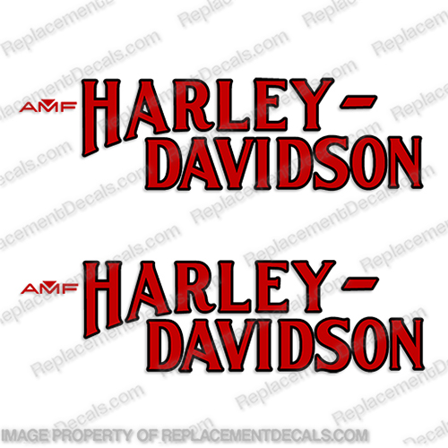 Harley-Davidson Fuel Tank Motorcycle Decals (Set of 2) - FXZ 1978 and other year / models 61236-78, 1979, 79, fxz, fxef, Harley, Davidson, Harley Davidson, 1200,  road, king, 1970, 1971, 1972, 1973, 1974, 1975, 1976, 1977, 1978, 1979, 1980, 1981, 1982, , 2000, 99, 99, 00, 00, 2009, 2010, 2012, 2011, 2013, 2014, softtail, soft-tail, harley-davidson, v, decal, sticker, emblem, flhr, FLH, road, king, roadking,INCR10Aug2021