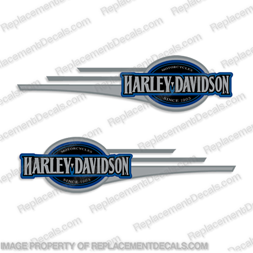 Harley-Davidson Heritage Softail Decals 2006 and up (Set of 2)  BLUE Harley, Davidson, Harley Davidson, soft, tail, 2005, 2006, 2007, 2008, softail, soft-tail, harley-davidson, softtail, INCR10Aug2021