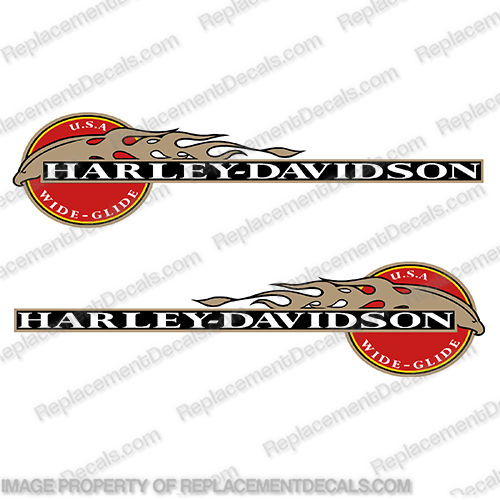 Harley Wide Glide Red with Gold Flames Harley, Davidson, harley davidson, 1996, 96, 2006, 2005, 2004, 2003, 2002, 2001, 2000, 1999, 1998, 1997, INCR10Aug2021