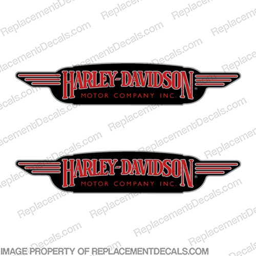 Harley-Davidson FXSB FXR Tank Decal Set - Silver Red Black harley, davidson, lowrider, wide, glide,  fxsb, fxr, fxrs, 90, 90, 90, 1990, 14311-90, 14306-90, 14312-90, 14307-90, silver, black