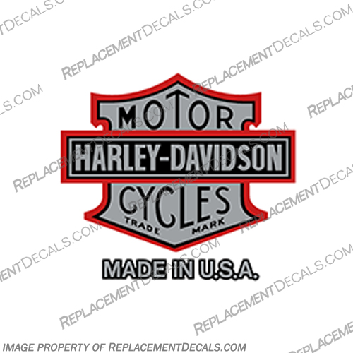 Harley-Davidson Bar and Shield Fuel Tank Motorcycle Decals (Single) - Style 3 3, Harley-Davidson, bar, and shield, logo, emblem, decal, sticker, Decals,  gold, single, Harley, Davidson, Harley Davidson, soft, tail, 1995, 1996, 96, softtail, soft-tail, softail, harley-davidson, Fuel, Tank, Decal, style 2, 