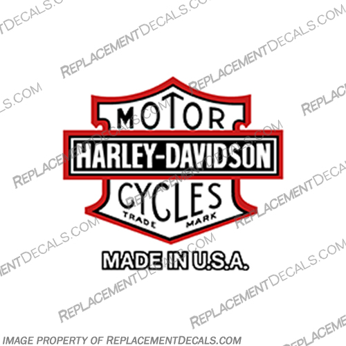 Harley-Davidson Bar and Shield Fuel Tank Motorcycle Decals (Single) - Style 5 5, 3, Harley-Davidson, bar, and shield, logo, emblem, decal, sticker, Decals,  gold, single, Harley, Davidson, Harley Davidson, soft, tail, 1995, 1996, 96, softtail, soft-tail, softail, harley-davidson, Fuel, Tank, Decal, style 2, 