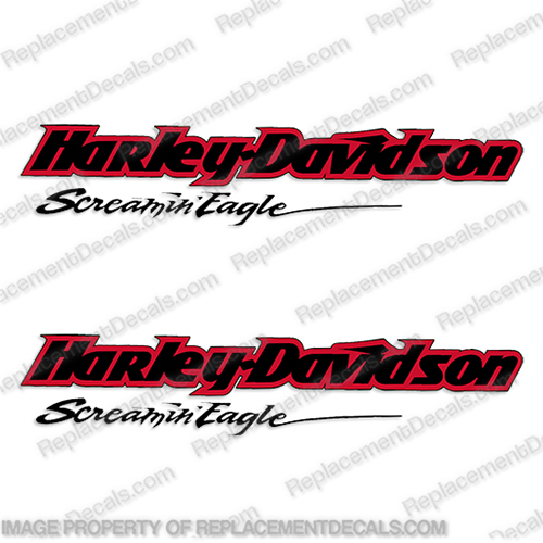 Harley-Davidson Screamin Eagle Fuel Tank Decals (Set of 2) - 2 Color! harley, davidson, harley-davidson, harley davidson, screamin, eagle, fule, tank, decals, decal, stickers, kit, set, of, 2, motor, bike, 