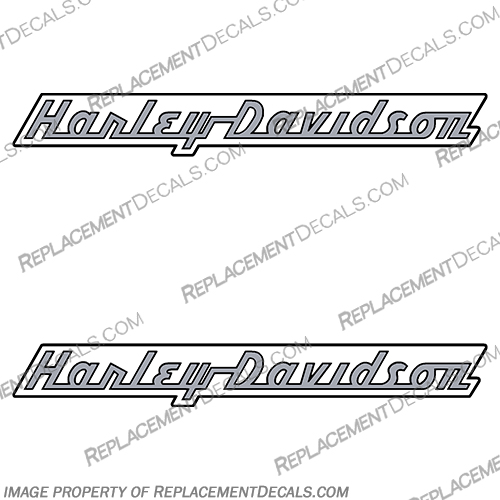 Harley Davidson Topper Tank Decals - 1962-1963 (White/Silver) Harley, Davidson, Harley Davidson, topper, tank, decals, stickers, motor, fuel, scooter, 1962, 1963, 62, 63, white, silver, 