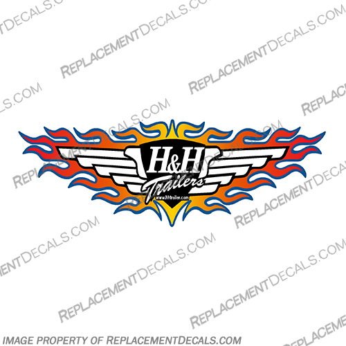 H&H Trailer Decal (Single Decal) in Various Sizes H&H, Trailers, Decal, Decals, H & H, H and H, H+H, H + H, H, &, single,