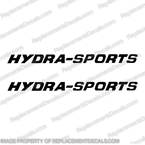 HydraSports Boat Logo Decal - Any Color! (Set of 2) Style 3 hydra, sports, boats, one, color, die, cut, lettering, boat, hull, logo, decal, sticker, kit, set, of, two, decals, for, hydrasports, hydra-sports