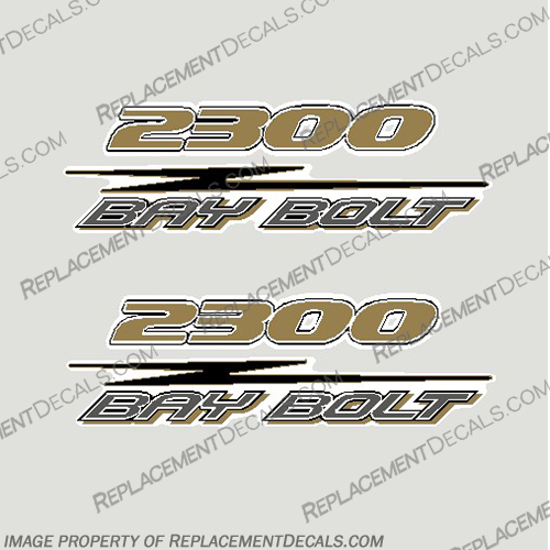 HydraSports 2300 Bay Bolt Decals - Set of 2 hydra, sports, hydra-sports, hydrasport, hydrosport, hydrosports, hydro, sport, hydrosport, dc, 2300, walk, around, center, console, vector, old, new, logo, boat, manufacterer, neme, Bay, Bolt, decal, decals, set, of, two, 2,