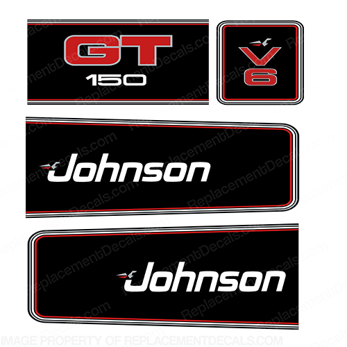 Johnson 1990s GT 150 Decals  1991, 1992, 1993, 1994, 1995, gt200, gt150, 150, gt, v6, VJ150SLEI6, VJ200SLEI6, INCR10Aug2021