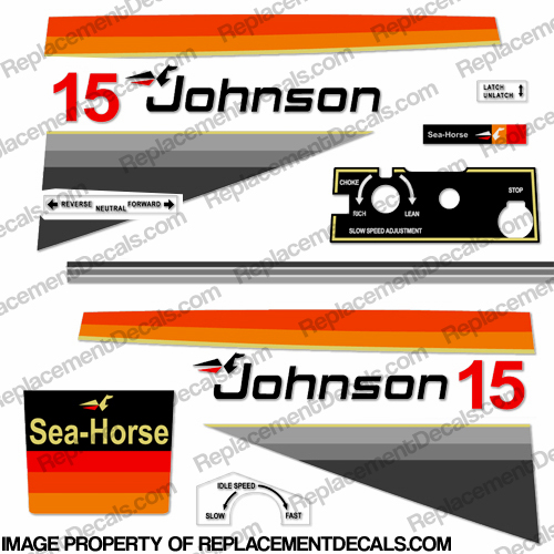 Johnson 1978 15hp Decals INCR10Aug2021