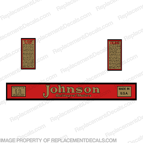 Johnson 1928 2.5hp A-35 Decals 2hp, 2, 2 1/2, 2 1/2hp, 2 1/2 hp, hp, a35, A35, a 35, A 35, 35, 1928, 28', vintage, motor, emblem, sticker, stickers, sea horse, seahorse, decal kit