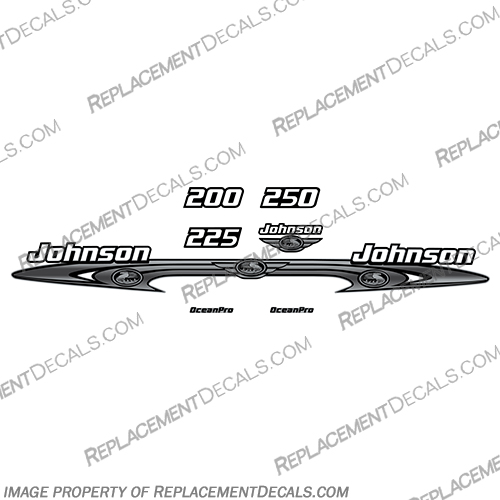 Johnson 200-250 OceanPro Decals - Wrap Around ocean, pro, ocean pro, ocean-pro, 200. 225. 250, INCR10Aug2021
