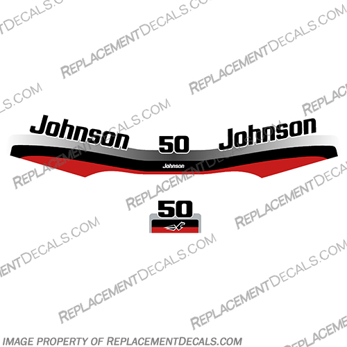 Johnson 1997 1998 50hp Pull Start 3 Cylinder Model Decal Kit Johnson, 1997, 1998, 50, 50hp, hp, horse, power, horsepower, pull, start, 3, cylinder, model, decal, decals, kit,
