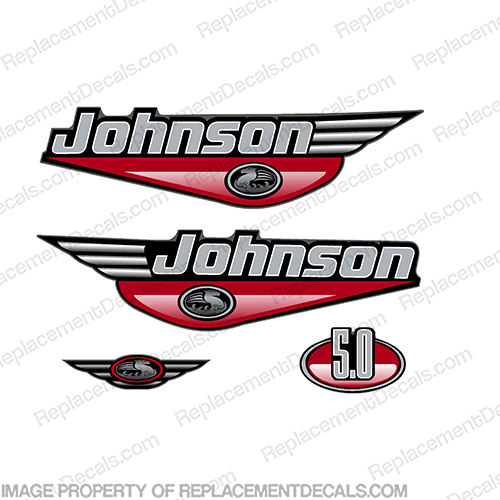 1997-98 Johnson 30 HP Outboard Reproduction 7 Piece Marine Vinyl Decals 2-Stroke
