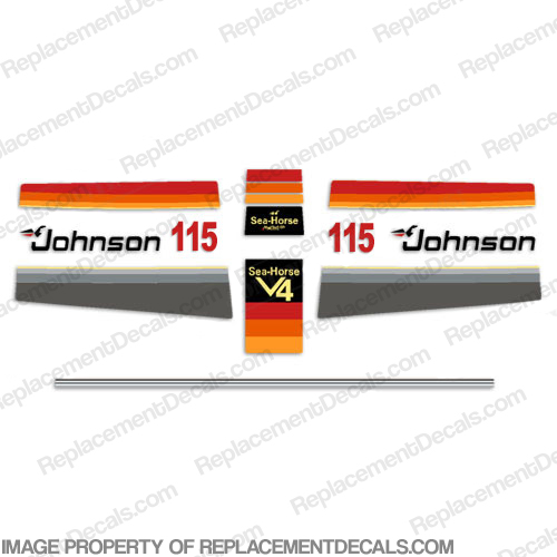 Johnson 1978 115hp V4 Decals INCR10Aug2021
