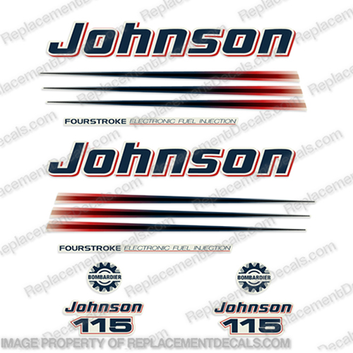Johnson 115hp Fourstoke EFI Decals  INCR10Aug2021