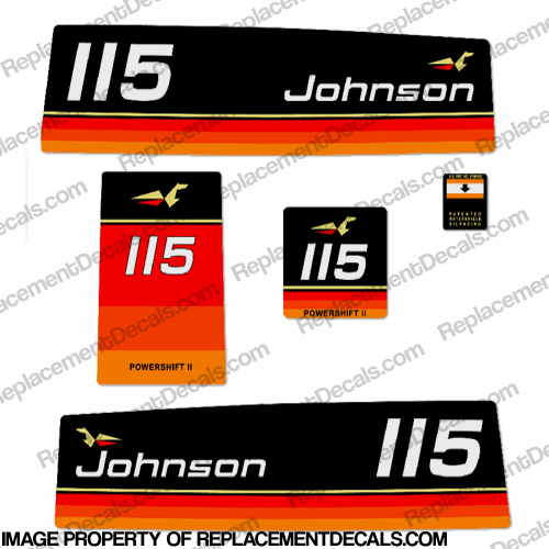 Johnson 1974 115hp Decals INCR10Aug2021