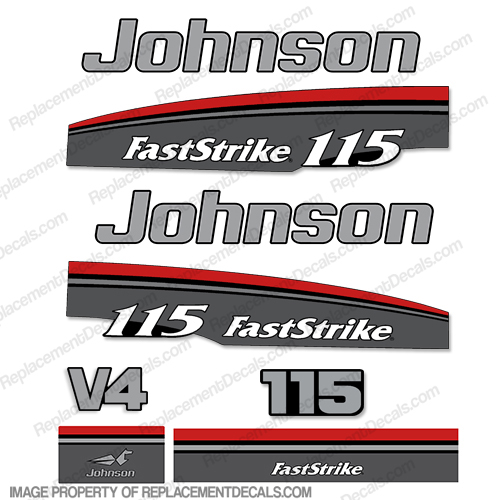 Johnson 115hp Fast Strike Decals 1997 - 1998 faststrike, 115, INCR10Aug2021