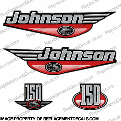 Johnson 150hp Decals - 1999 (Red) 150 hp, INCR10Aug2021