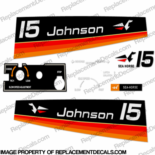 Johnson 1974 15hp Decals INCR10Aug2021
