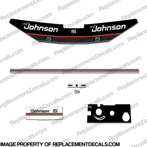 Johnson 1990 15hp Decal Kit INCR10Aug2021