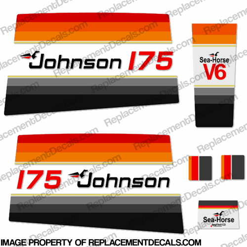 Johnson 1979 175hp V6 Decals INCR10Aug2021