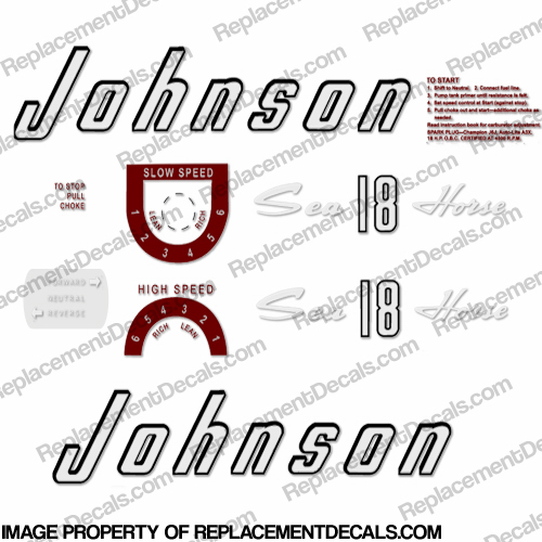 Johnson 1957 18hp Decals INCR10Aug2021