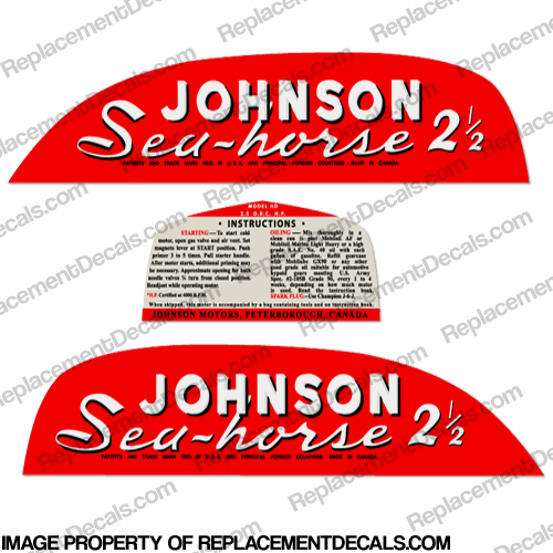 Johnson 1951 2.5hp Decals INCR10Aug2021