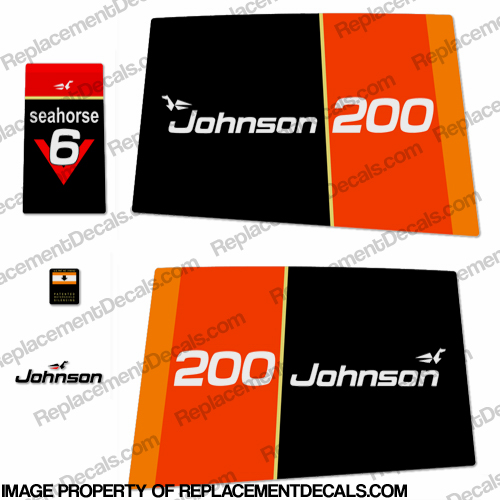 Johnson 1976 200hp Decals INCR10Aug2021