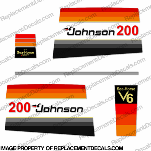 Johnson 1978 200hp Decals INCR10Aug2021