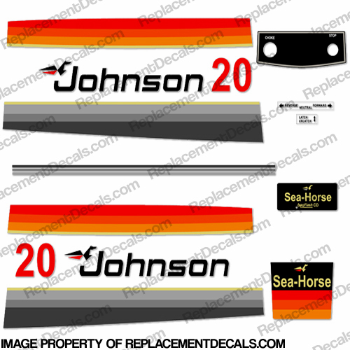 Johnson 1978 20hp Decals INCR10Aug2021
