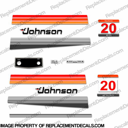 Johnson 1980 20hp Decals INCR10Aug2021