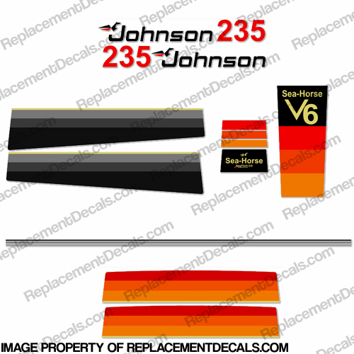 Johnson 1978 235hp Decals INCR10Aug2021